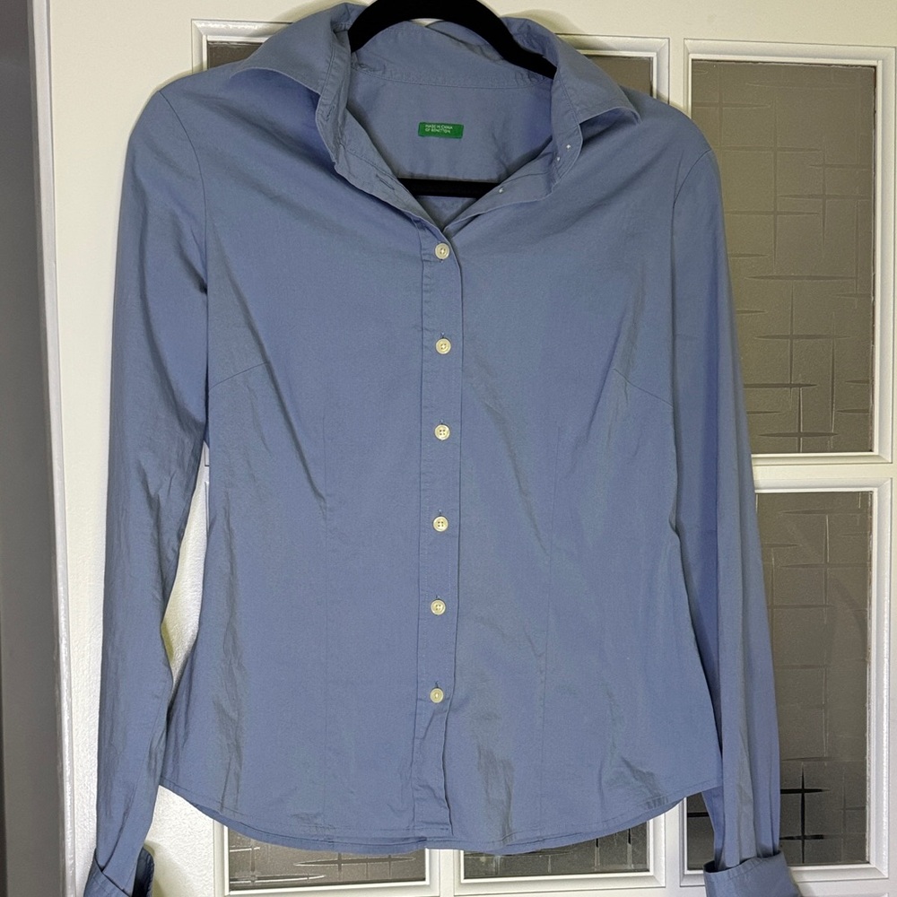 Blue Button-Up Shirt